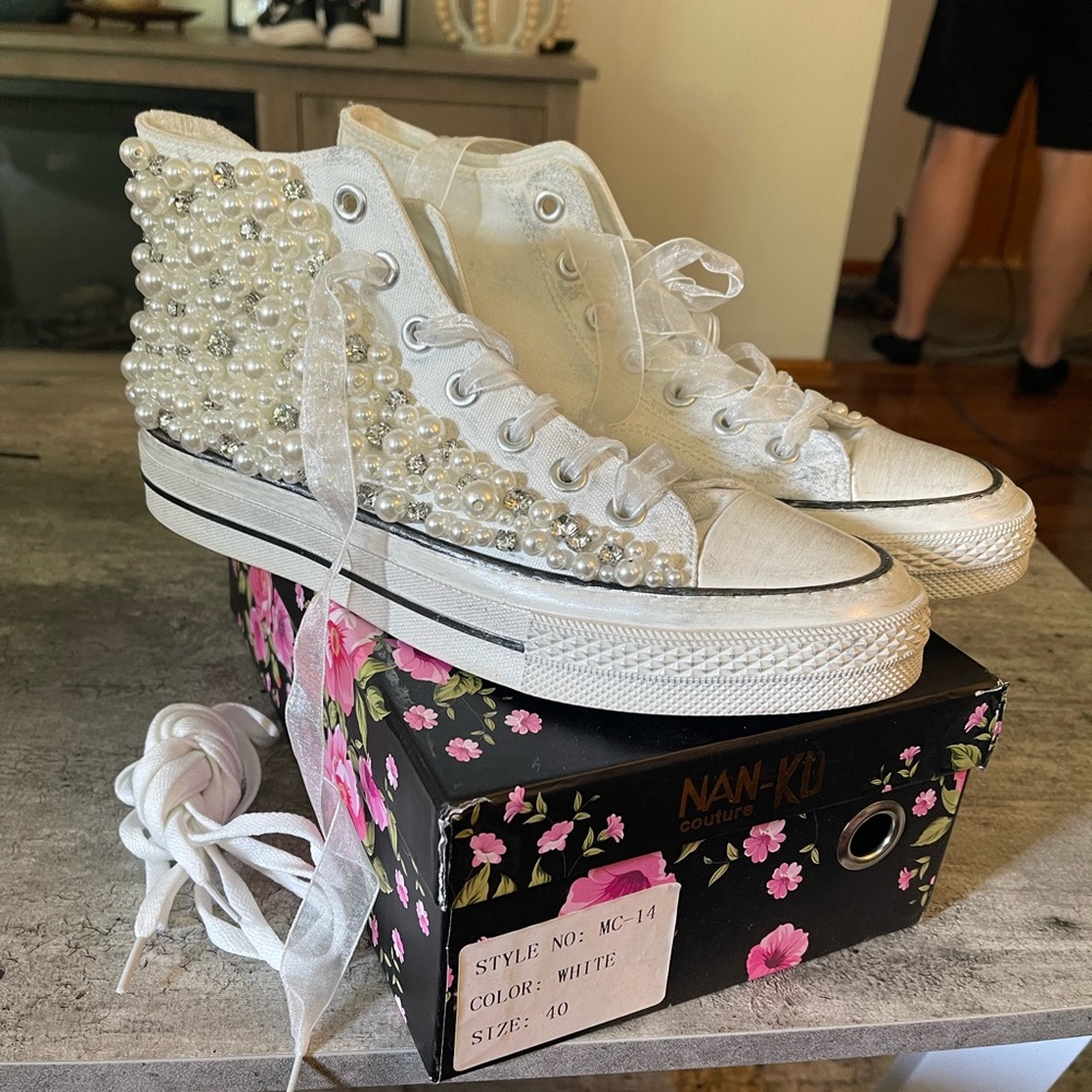 Free People Pearl Crush Hi Top Sneakers